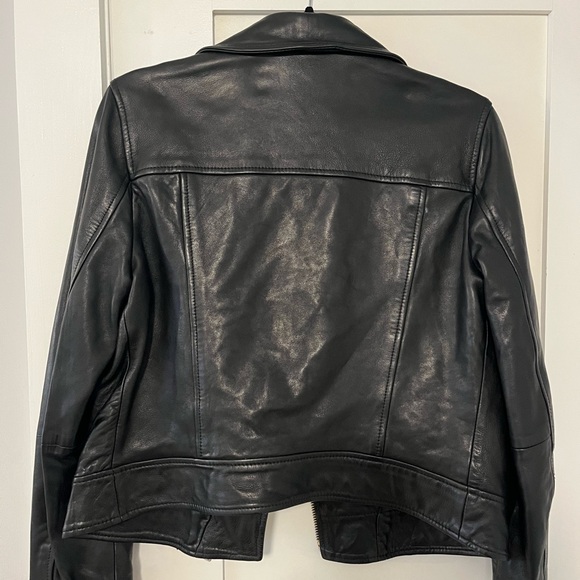 All Saints Fia Leather Biker Jacket UK14/US10/EU42 - Picture 3 of 7